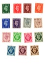 Vintage mint King George VI postage stamps from the UK.