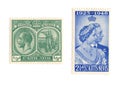 Vintage mint postage stamps from St Kitts Nevis.