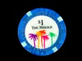 Vintage The Mirage $1 Poker Chip