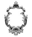 Vintage mirror frame Vector. Baroque rich design elements decor. Royal style ornament Royalty Free Stock Photo