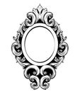 Vintage mirror frame Vector. Baroque rich design elements decor. Royal style ornaments Royalty Free Stock Photo