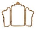 Vintage mirror isolated.