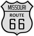 Vintage Missouri Route 66 sign