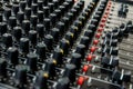 Vintage mixing console Royalty Free Stock Photo