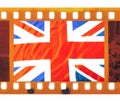 Vintage 35mm frame photo film with UK, British flag, Union J Royalty Free Stock Photo