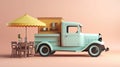 Vintage Model A Type Pickup Truck Coffee Stand