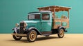 Vintage Model A Type Pickup Truck Food Truck Royalty Free Stock Photo