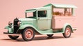 Vintage Model A Type Pickup Truck Food Truck Royalty Free Stock Photo