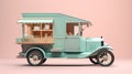 Vintage Model A Type Pickup Truck Food Truck Royalty Free Stock Photo