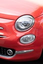 Vintage modern corail red italian car headlight Royalty Free Stock Photo