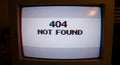 Vintage Monitor Displaying 404 Not Found Error Message Royalty Free Stock Photo