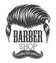 Vintage monochrome barber shop