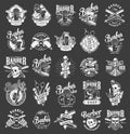 Vintage monochrome barbershop emblems