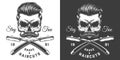 Vintage monochrome barbershop label