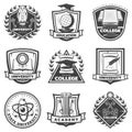 Vintage Monochrome Educational Labels Set