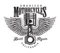 Vintage monochrome motorcycle label