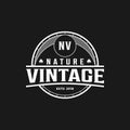 Black white nature vintage logo