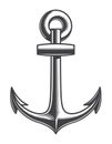 Vintage monochrome nautical anchor template