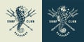 Vintage monochrome nautical logo