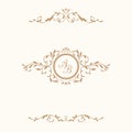 Vintage monogram template