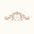 Vintage monogram template Royalty Free Stock Photo