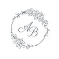 Vintage monogram template