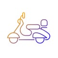 Vintage moped gradient linear vector icon Royalty Free Stock Photo