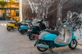 Tbilisi, Georgia, 16 December 2019 vintage mopeds in Fabrika