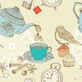 Vintage morning tea background