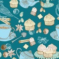 Vintage morning tea background Royalty Free Stock Photo