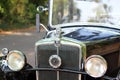 Vintage morris ten badge and radiator grill or grille.