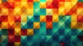 vintage mosaic inspired pixel cube wallpaper, ai generated image