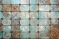 Vintage mosaic tiles texture background,  Decorative ceramic tile wall Royalty Free Stock Photo