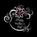 Vintage Mothers Day Label On Chalkboard. happy Mothers day card. Vector Mothers day