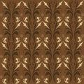 Vintage motifs design on Indonesian batik with simple brown color design