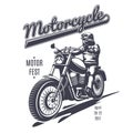 Vintage Moto Fest Logotype Template Royalty Free Stock Photo