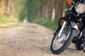 Vintage motocycle on the road Royalty Free Stock Photo