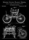 Vintage Motor Vehicle 1900 Patent