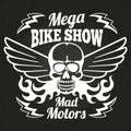 Vintage motorbike show emblem