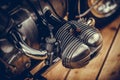 Vintage motorcycle boxer engine Royalty Free Stock Photo