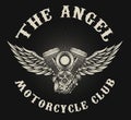 vintage motorcycle Club illustration logo Royalty Free Stock Photo