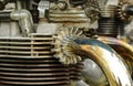 Vintage motorcycle engine Royalty Free Stock Photo