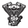 Vintage motorcycle engine template Royalty Free Stock Photo