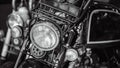 Vintage Motorcycle Front LED Headlight Royalty Free Stock Photo