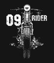 Vintage Motorcycle hand drawn vector t-shirt