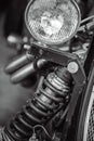 Vintage Motorcycle Headlight Front Head Lamp Royalty Free Stock Photo