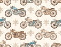 Vintage Motorcycle Pattern Royalty Free Stock Photo