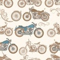 Vintage Motorcycle Pattern Royalty Free Stock Photo