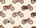 Vintage Motorcycle Pattern Royalty Free Stock Photo