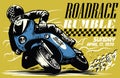 Vintage motorcycle race Royalty Free Stock Photo